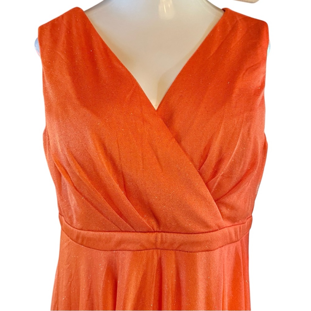Bridal Boutique Tangerine Orange Sparkle Gown 16 Mother Of The Bride Formal NWT - Picture 7 of 9